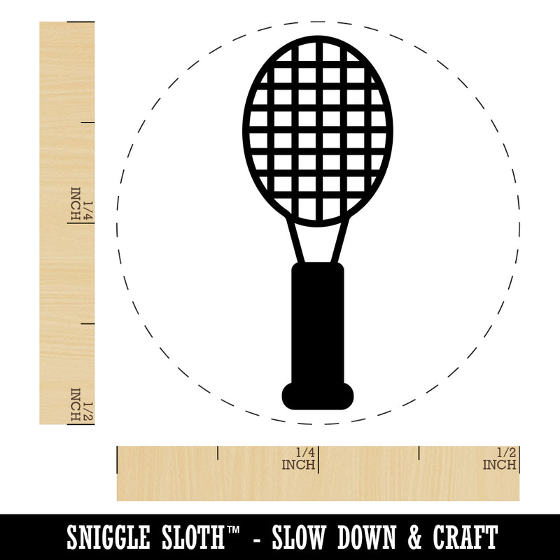 Tennis Racket Doodle Rubber Stamp for Stamping Crafting Planners