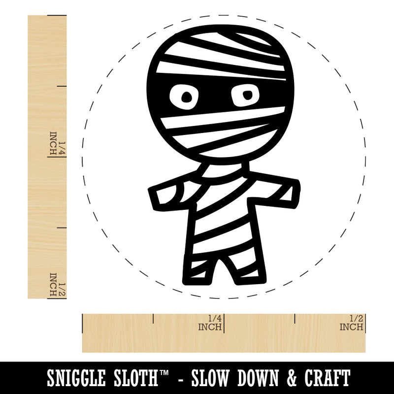 Wary Mummy Doodle Halloween  Rubber Stamp for Stamping Crafting Planners
