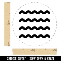 Wavy Lines Waves Rubber Stamp for Stamping Crafting Planners
