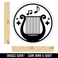 Bard Instrument Harp Lyre Rubber Stamp for Stamping Crafting Planners