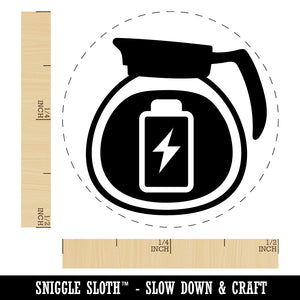 Charging Power Coffee Pot Rubber Stamp for Stamping Crafting Planners