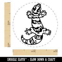 Chubby Leopard Gecko Lizard Rubber Stamp for Stamping Crafting Planners