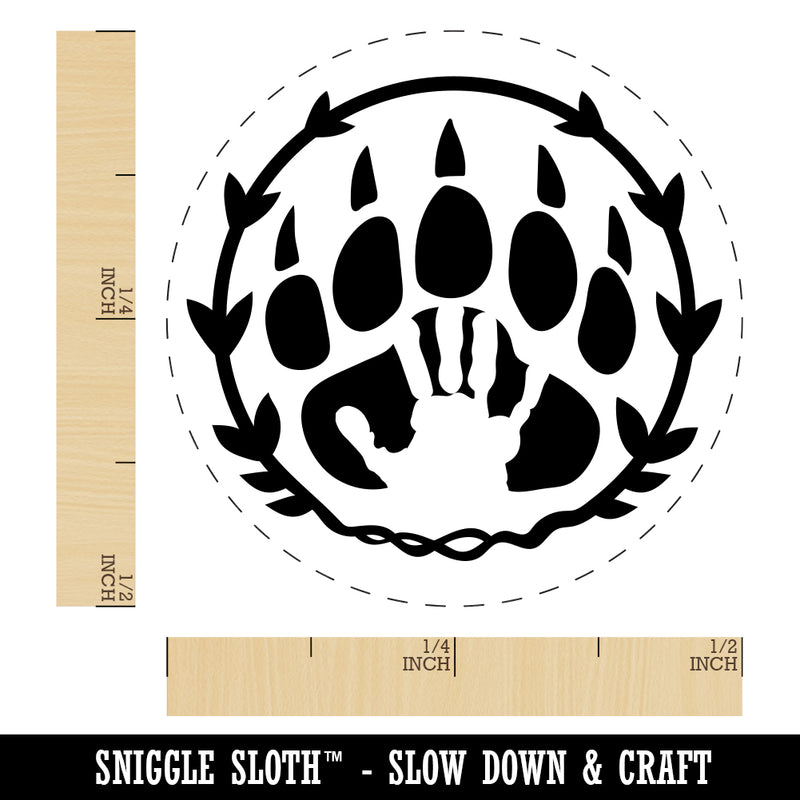 Druid Bear Claw Hand Print Rubber Stamp for Stamping Crafting Planners