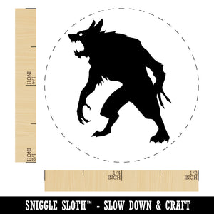 Ferocious Werewolf Monster Halloween Rubber Stamp for Stamping Crafting Planners