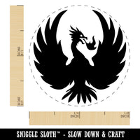 Fire Phoenix Bird Rising Rubber Stamp for Stamping Crafting Planners