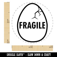 Fragile Cracked Chicken Egg Rubber Stamp for Stamping Crafting Planners