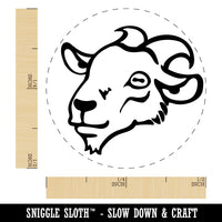 Goat Head Rubber Stamp for Stamping Crafting Planners
