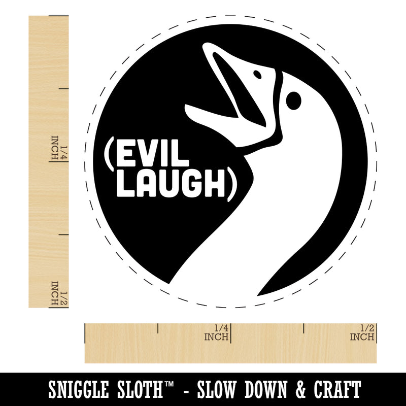 Goose Evil Laugh Rubber Stamp for Stamping Crafting Planners