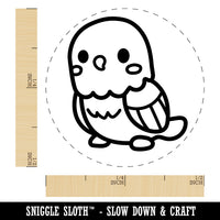 Kawaii Cute Parakeet Budgie Bird Rubber Stamp for Stamping Crafting Planners