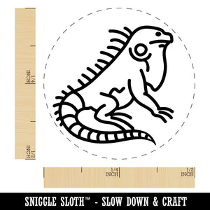 Lounging Lizard Iguana Rubber Stamp for Stamping Crafting Planners