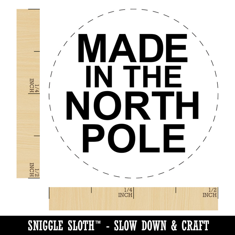 Made in the North Pole Christmas Handmade Rubber Stamp for Stamping Crafting Planners