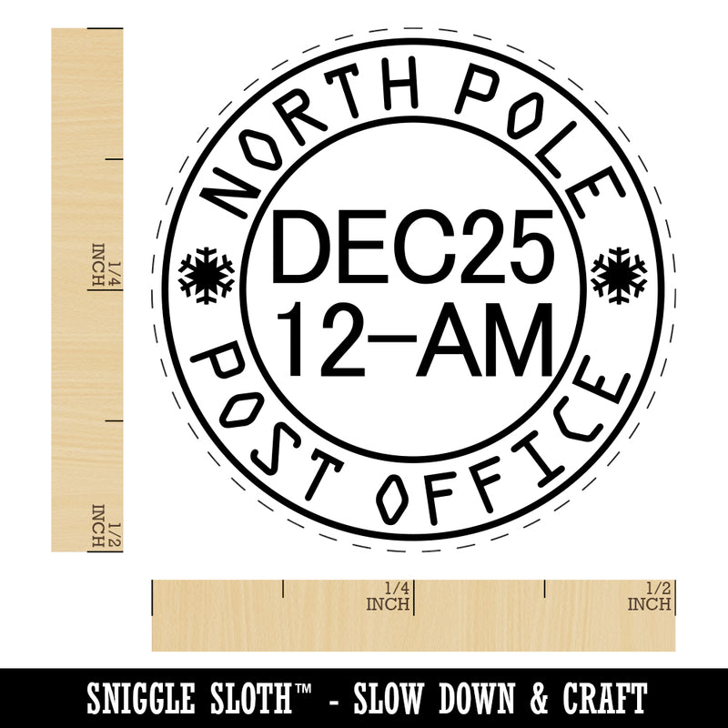 North Pole Christmas Postmark Santa Claus Mail Stamp Rubber Stamp for Stamping Crafting Planners