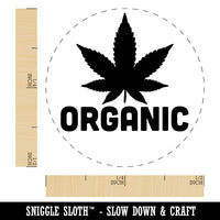 Organic Marijuana Leaf Pot Weed Hemp Rubber Stamp for Stamping Crafting Planners