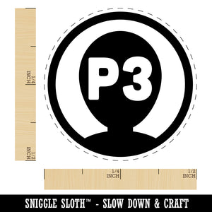 Player Three Person Indicator Gaming Icon Rubber Stamp for Stamping Crafting Planners