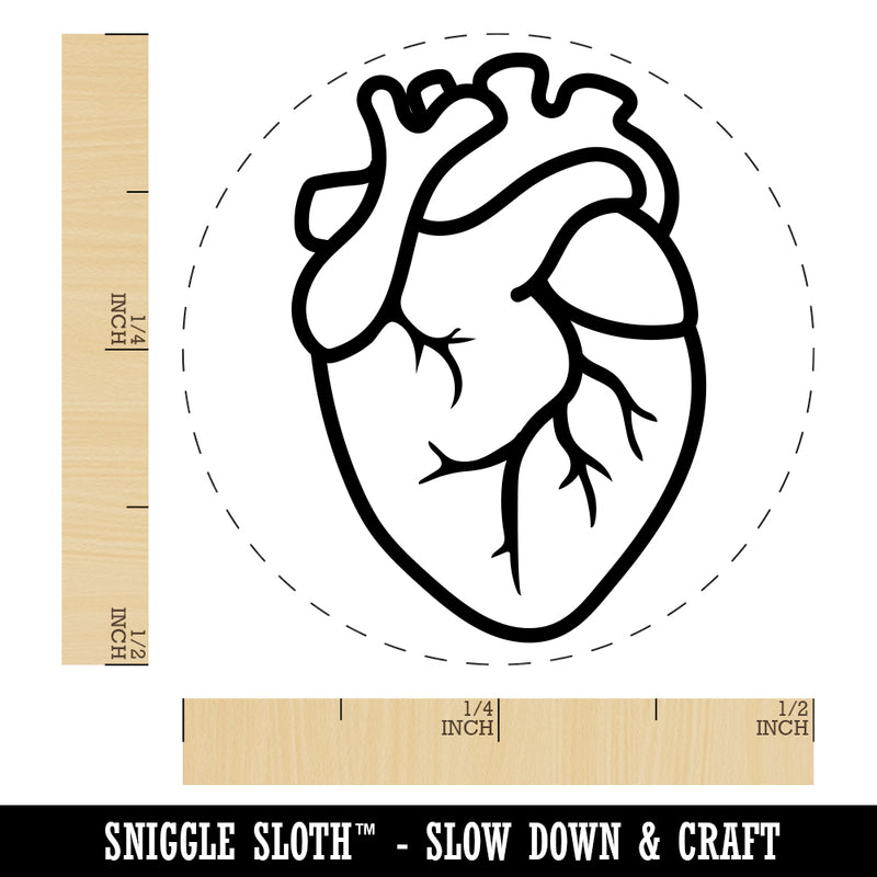 Realistic Human Heart Rubber Stamp for Stamping Crafting Planners