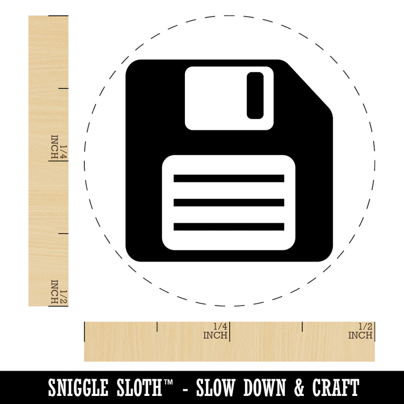 Save Icon Floppy Disk Rubber Stamp for Stamping Crafting Planners