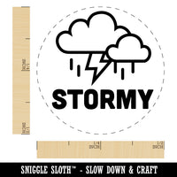 Stormy Storm Weather Day Planner Rubber Stamp for Stamping Crafting Planners