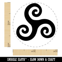 Triskele Triskelion Triple Spiral Celtic Symbol Rubber Stamp for Stamping Crafting Planners