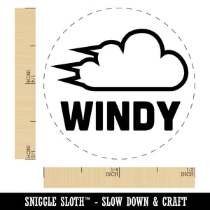 Windy Wind Weather Day Planning Rubber Stamp for Stamping Crafting Planners