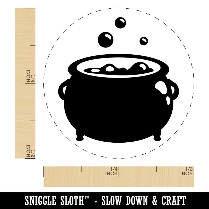 Witch's Bubbling Cauldron Pot Halloween Rubber Stamp for Stamping Crafting Planners