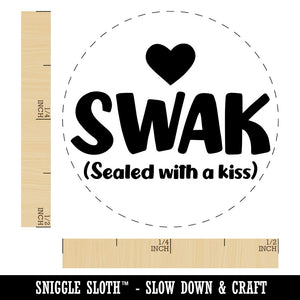 Sealed With a Kiss Heart Love Rubber Stamp for Stamping Crafting Planners