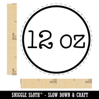 12 oz Ounce Weight Label Rubber Stamp for Stamping Crafting Planners