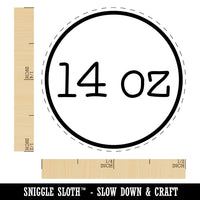 14 oz Ounce Weight Label Rubber Stamp for Stamping Crafting Planners