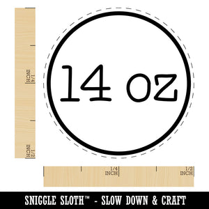 14 oz Ounce Weight Label Rubber Stamp for Stamping Crafting Planners