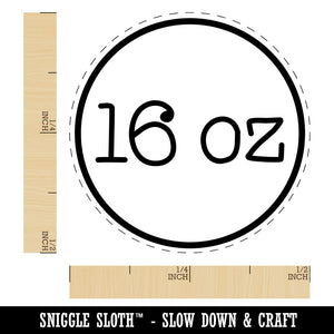 16 oz Ounce Weight Label Rubber Stamp for Stamping Crafting Planners