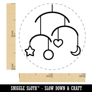 Baby Mobile Heart Star Moon Rubber Stamp for Stamping Crafting Planners