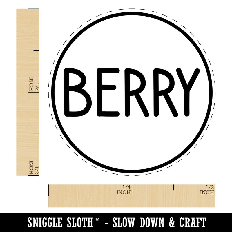 Berry Flavor Scent Rounded Text Rubber Stamp for Stamping Crafting Planners
