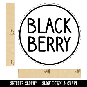 Blackberry Flavor Scent Rounded Text Rubber Stamp for Stamping Crafting Planners