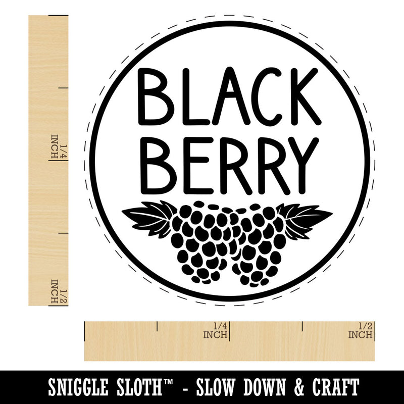 Blackberry Text with Image Flavor Scent Rubber Stamp for Stamping Crafting Planners