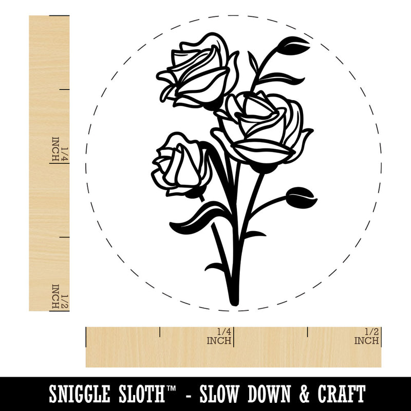 Bundle of Wild Roses Rubber Stamp for Stamping Crafting Planners