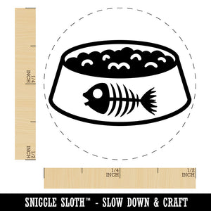 Cat Food Bowl Rubber Stamp for Stamping Crafting Planners