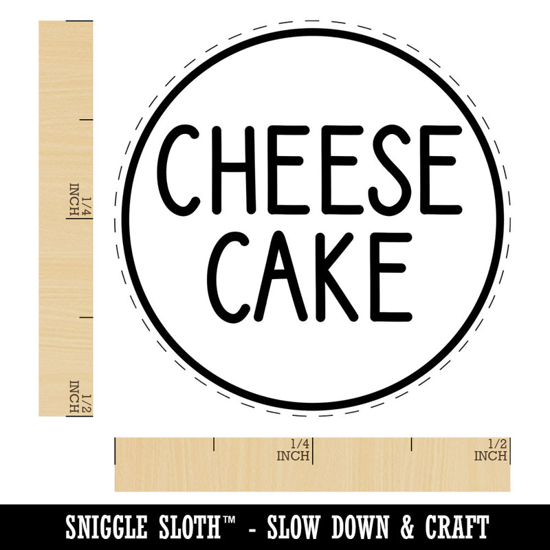 Cheesecake Flavor Scent Rounded Text Rubber Stamp for Stamping Crafting Planners