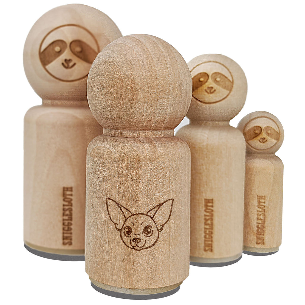 Chihuahua Dog Head Rubber Stamp for Stamping Crafting Planners