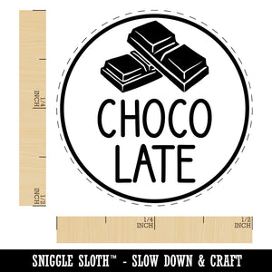 Chocolate Text with Image Flavor Scent Rubber Stamp for Stamping Crafting Planners