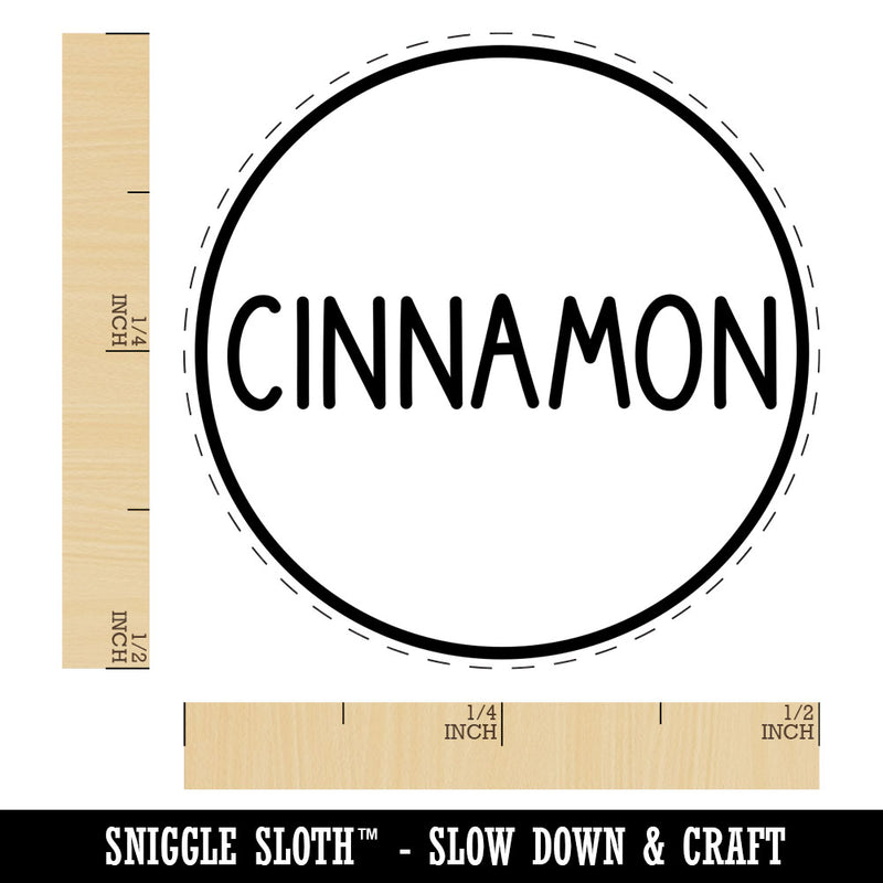 Cinnamon Flavor Scent Rounded Text Rubber Stamp for Stamping Crafting Planners