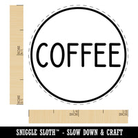 Coffee Flavor Scent Rounded Text Rubber Stamp for Stamping Crafting Planners