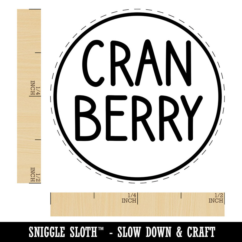 Cranberry Flavor Scent Rounded Text Rubber Stamp for Stamping Crafting Planners