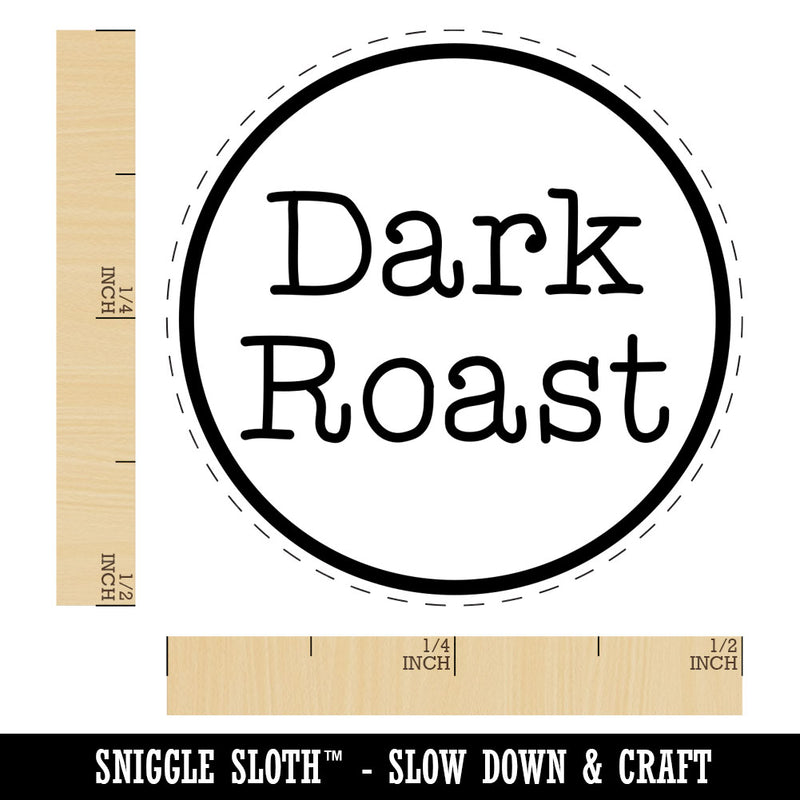 Dark Roast Coffee Label Rubber Stamp for Stamping Crafting Planners