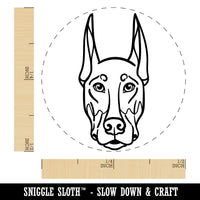Doberman Pinscher Dog Head Rubber Stamp for Stamping Crafting Planners