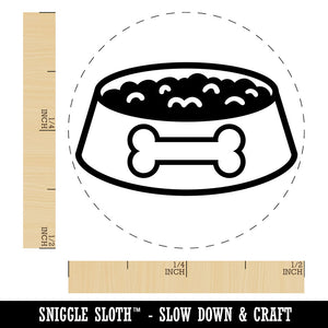 Dog Food Bowl Rubber Stamp for Stamping Crafting Planners