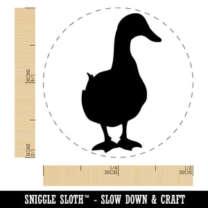 Duck From the Front Silhouette Rubber Stamp for Stamping Crafting Planners