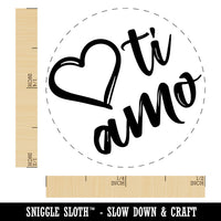 I Love You in Italian Ti Amo Heart Rubber Stamp for Stamping Crafting Planners