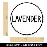 Lavender Flavor Scent Rounded Text Herb Flower Rubber Stamp for Stamping Crafting Planners