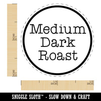 Medium Dark Roast Coffee Label Rubber Stamp for Stamping Crafting Planners