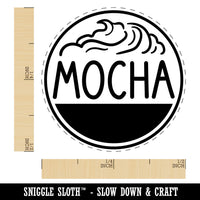 Mocha Text with Image Flavor Scent Rubber Stamp for Stamping Crafting Planners