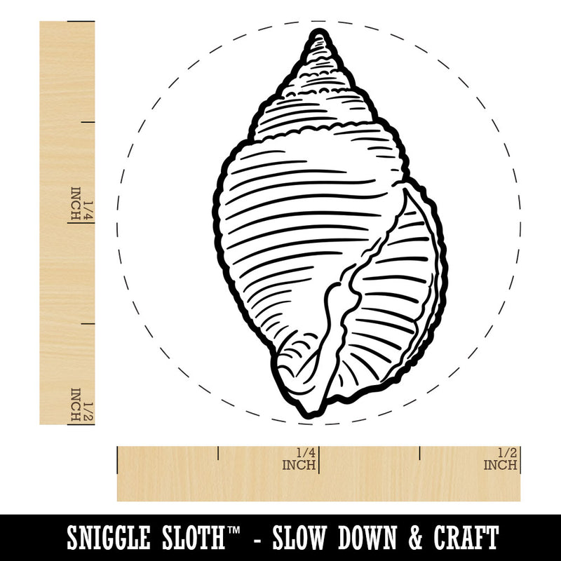 Nutmeg Shell Seashell Beach Rubber Stamp for Stamping Crafting Planners